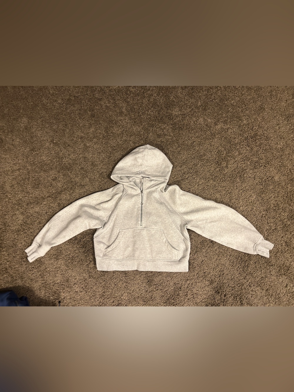 lululemon athletica Light Gray Half-Zip Hoodie